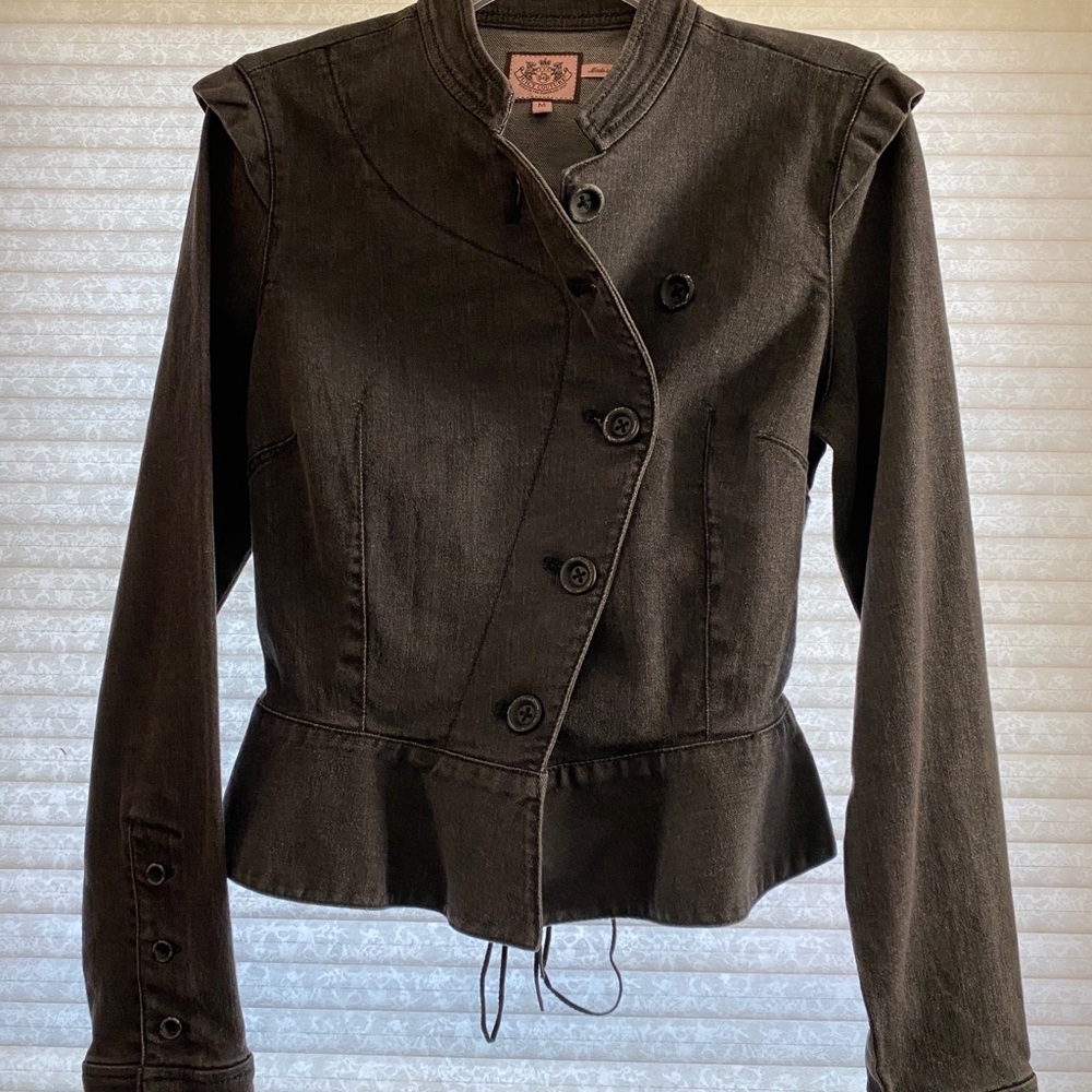 Lightly worn Juicy Couture black jean jacket